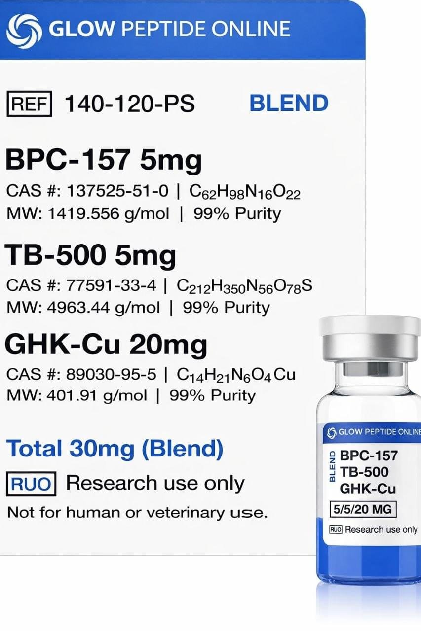 BPC-157, TB-500, GHK-Cu (Glow Blend) 30mg